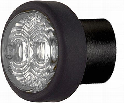HELLA Positionsleuchte, LED, 24V, Einbau/geklebt, Scheibenfarbe: glasklar, LED-Lichtfarbe: weiß, Kabel: 500mm, AMP, vorne, 2PF 340 825-057