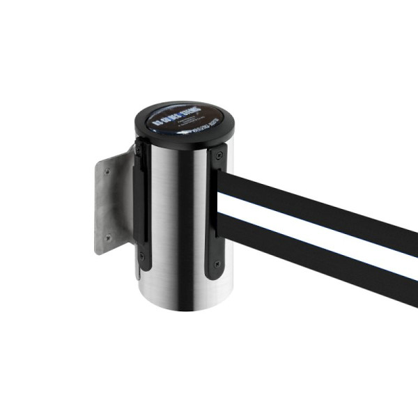 Stein HGS Wandgurtkassette -P-Line Future-, edelstahl, schwarz/weiß/schwarz waagerecht (gestreift), mit Gurtendstück (Standard), 12850s-0402