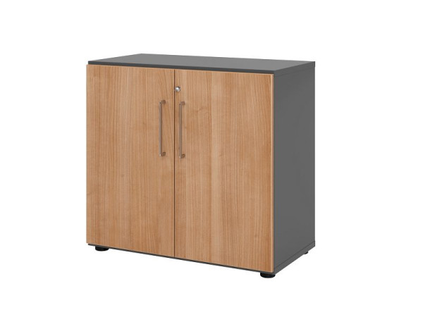 Hammerbacher Schrank 2OH 928T2 Graphit/Nussbaum, V928T2/G/N/BS