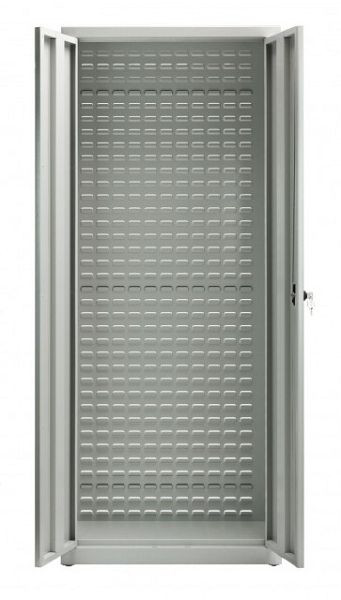 ADB Schrank mit Schlitzwand leer, Farbe Komplett: grau, RAL 7035, Maße HxBxT: 1930x780x380 mm, 40521