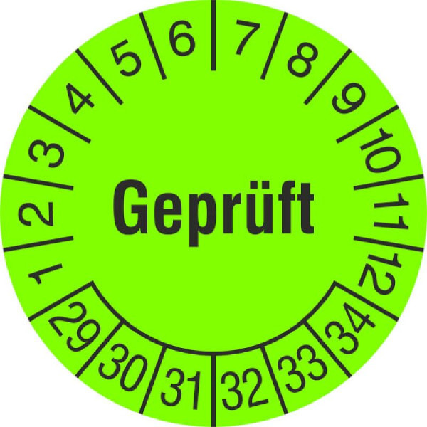 Stein HGS Prüfplaketten ohne Jahresfarbe (6 Jahre), 2029-2034, 31.c7017-29