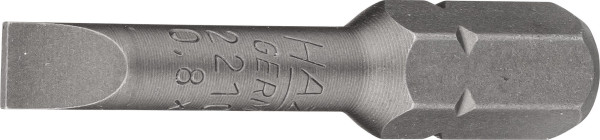 Hazet Bit, Sechskant massiv 8 (5/16 Zoll), Schlitz Profil, 0.8 x 5.5 mm, 2210-8
