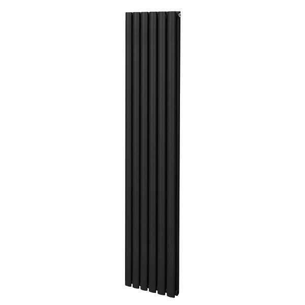 Monster Oval Röhrenheizkörper, 1800mm x 360mm, Schwarz, 213039