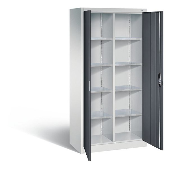C+P Werkzeugschrank Acurado, H1950xB930xT500mm, Farbe: Lichtgrau / Schwarzgrau, Muldengriff, 8921-311 S10272