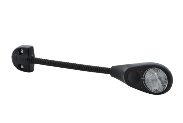 HELLA Leseleuchte, LED, 24/12V, 3.0W, LED, Anbau, Lichtscheibenfarbe: glasklar, LED-Lichtfarbe: weiß, innen, schwarz, 2JA 346 720-021