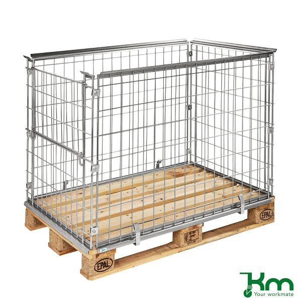 Kongamek Palettenrahmen, 1220 x 820 x 870 mm, mit Öffnung auf der kurzen Seite, KM080085A1