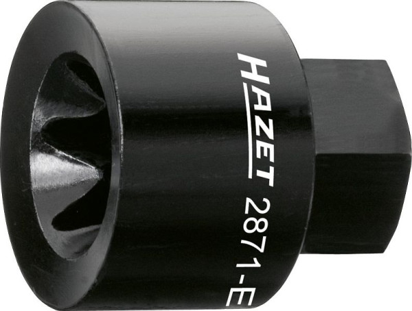 Hazet Bremssattel TORX® Einsatz, Außen-Sechskant 22 mm, Außen TORX® Profil, E24, 2871-E24