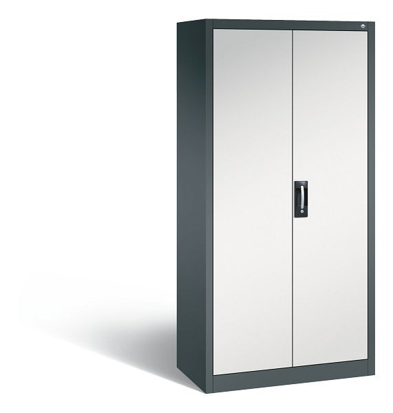 C+P Akten-/Garderobenschrank Acurado, H1950xB930xT500mm, Farbe: Anthrazitgrau / Lichtgrau, Muldengriff, 8921-312 S10306