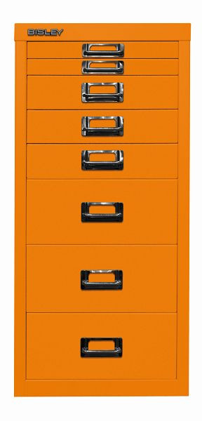 Bisley MultiDrawer, 29er Serie, DIN A4, 8 Schubladen, orange, L298603