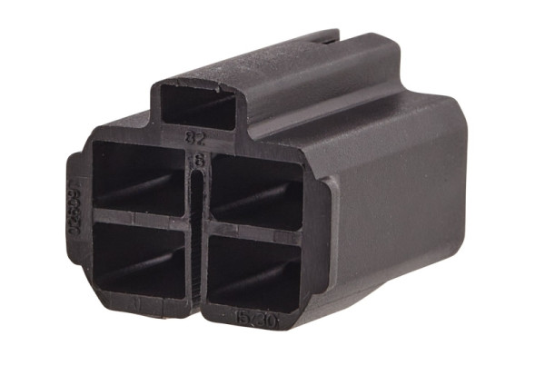 HELLA Steckgehäuse, Flachsteckanschluss, PA (Polyamid), schwarz, DIN/ISO: 9680, 9MK 180 175-001