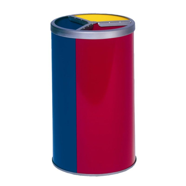 Stein HGS Abfallbehälter -Cubo Delmar-, gelb/blau/lichtgrau /720mm, ohne Dach, 16656