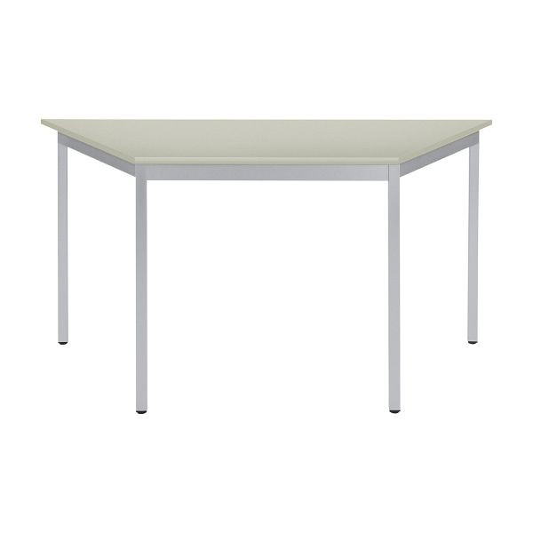 Bisley Mehrzwecktisch, Trapezförmig, Breite 1200 mm, Tiefe 600 mm, 25mm Tischstärke, 300 aluminium x G grau, MTC25T1206G300