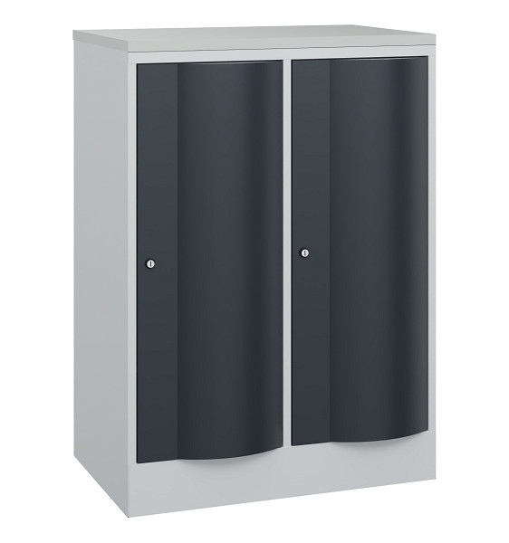C+P Garderobenschrank Resisto, H1077xB772xT540mm, 7035/7016, 8271-272 S10127