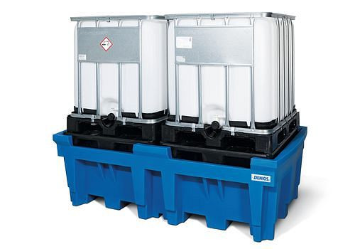 DENIOS IBC-Station ECO aus Polyethylen (PE), mit Stellfläche, für 2 IBC, 149461