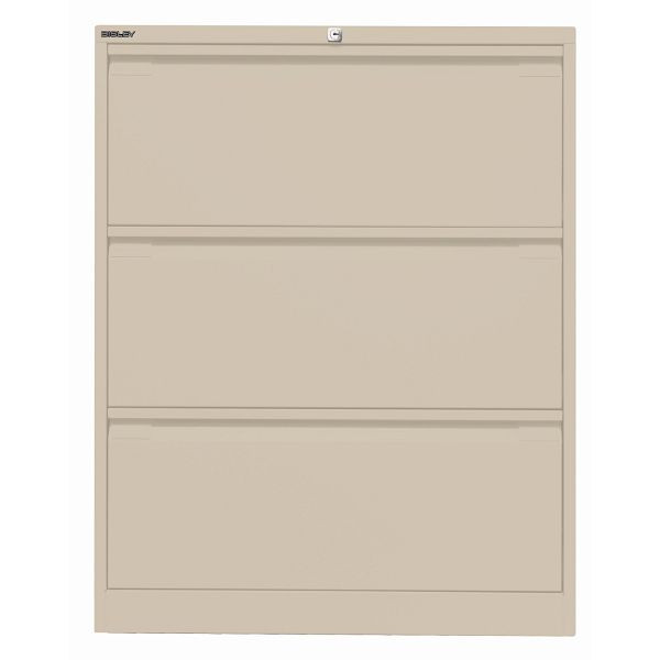 Bisley Hängeregistraturschrank, doppelbahnig, 3 HR-Schubladen, 643 sand, DF3643