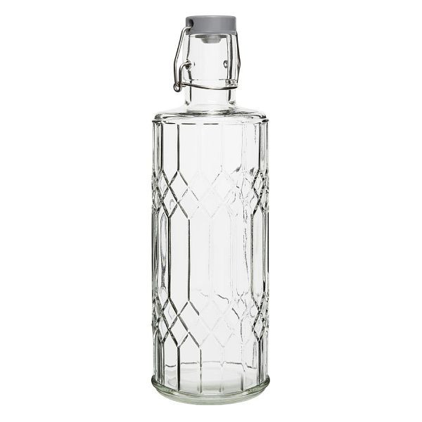 Olympia geo Glaswasserflasche mit Stöpsel 1 Liter (6 Stück), DN816