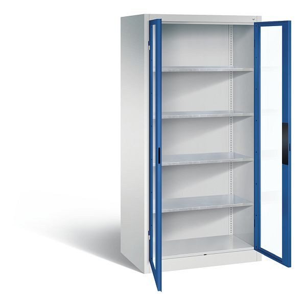 C+P Werkzeugschrank Acurado, H1950xB930xT600mm, Farbe: Lichtgrau / Enzianblau, Muldengriff, 8922-055 S10128