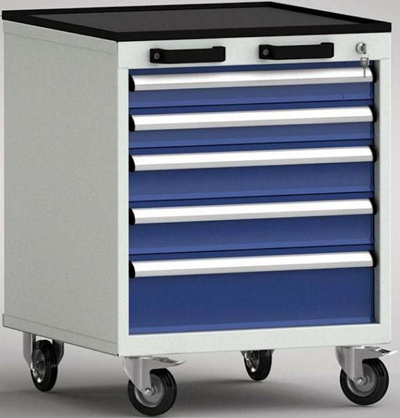 KLW Profi-Werkzeugwagen - 572 x 655 x 750 mm B x T x H mit 4-seitigem Abrollrand, FEA0600-05EPV-001
