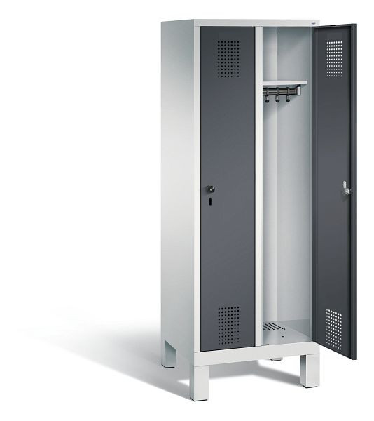 C+P Spind Evolo, H1650xB610xT500mm, Farbe: Lichtgrau / Schwarzgrau, 480106-20 S10026