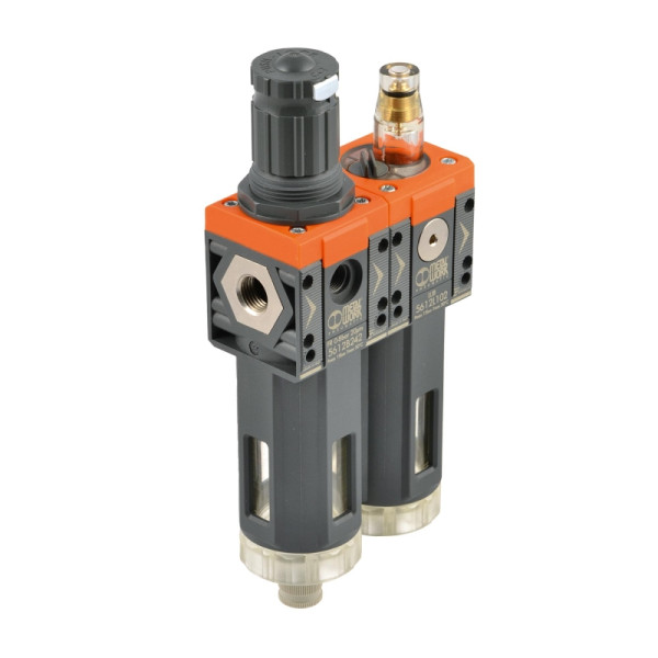 Metal Work Filterregler + Öler »SYNTESI«, BG 2, G 3/8, 5 µm, 0…2 bar, RA, 144793