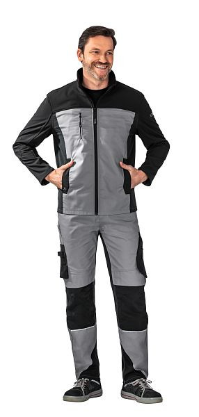 Planam Norit Herren Hybridjacke, zink/schwarz, Größe 106, 6506106