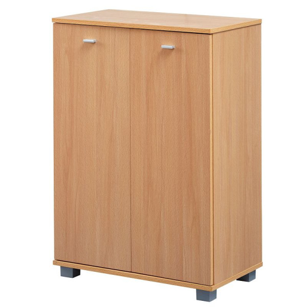 Wohnling Design Schuhschrank TAJA modern Holz Buche 12 Paar Schuhe 4 Fächer 2 Türen, WL1.176