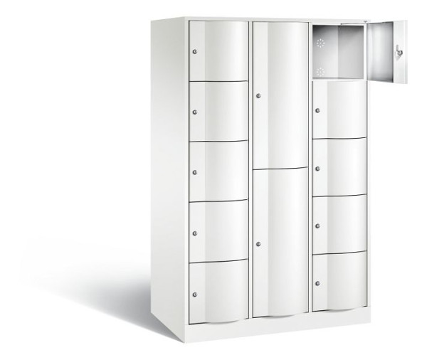 C+P Kombi-Schließfachschrank Resisto, H1950xB1148xT640mm, Farbe: Verkehrsweiß, 8070-3731 S10024