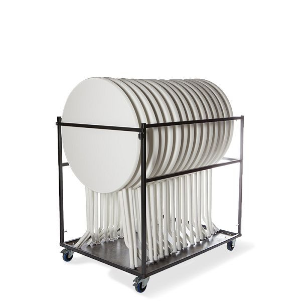 Feros Transportwagen Stehtisch groß, Hammerschlag, 127x97x120cm (BxTxH), T90120