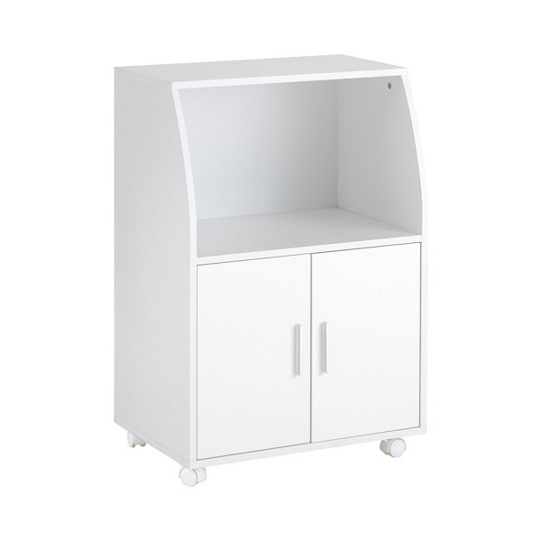 SoBuy Küchenwagen mit 2 Schubladen Weiß 55x38x84 cm, Modern, FRG241-W