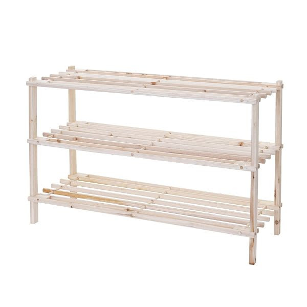 Mendler Schuhregal HWC-B52 Schuhablage Schuhständer Holzregal Standregal, 3 Böden, 60550