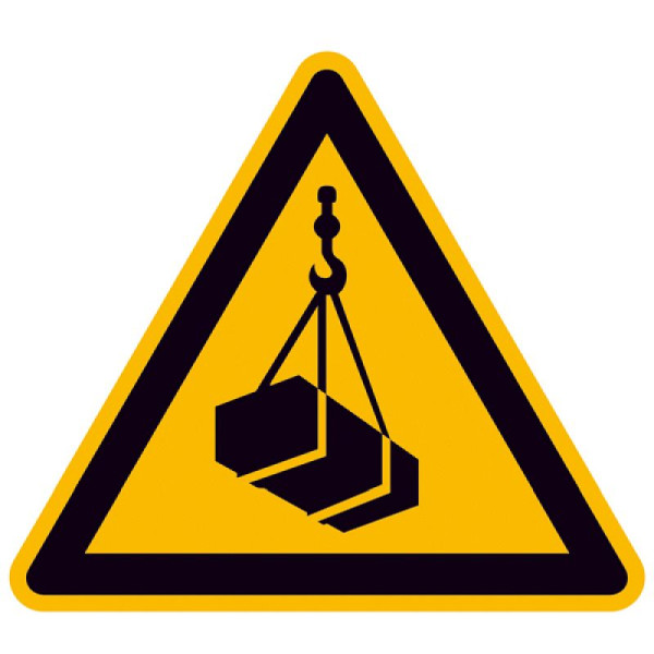 Stein HGS Warnschild, Warnung vor schwebender Last, 200 mm / Folie, selbstklebend, 21.a8222