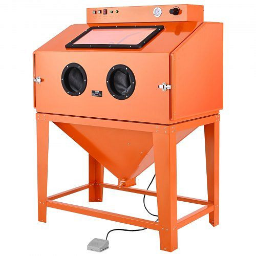 VEVOR Sandstrahlkabine 435 L, mit 117 L Strahlmittelbehälter, 2 Strahlpistolen & 1,6-PS-Staubabsaugung für Oberflächenbearbeitung, PSJ115GALY00XDGO7001V2