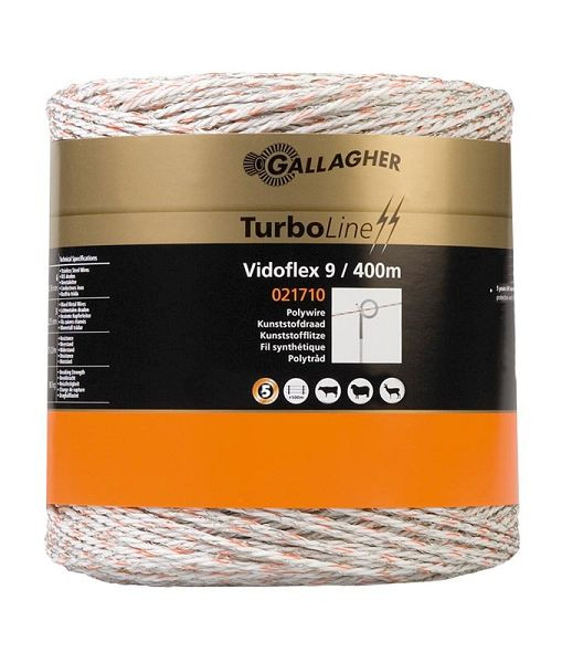 Gallagher Vidoflex 9 TurboLine TurboLine Plus 400m weiß (gedreht), 021710