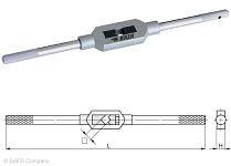 BAER verstellbares Druckguss-Windeisen Größe 5 / M 13-32 / 1/2-1.1/4 / G 1/4-1'', 491723050