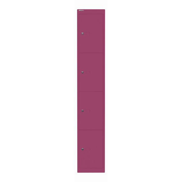 Bisley Schließfachschrank Office, 4 Fächer, Tiefe 457 mm, 621 beere, CLK184621