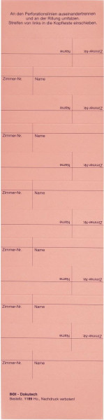 BOI Namensstreifen rosa, 2-seitig bedruckt, VE: 50 x 1 Satz = 6 Stück, HO 1189-ROSA