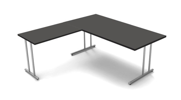 Kerkmann Winkelarbeitsplatz, Start Up, B 1800 mm x T 1800 mm x H 750 mm, Farbe: anthrazit, 11437613