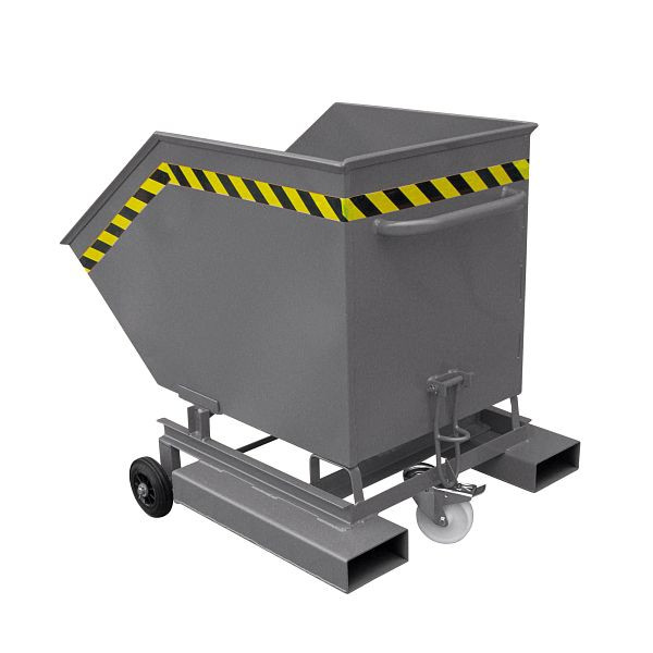 Eichinger Industrie Kastenwagen mit Rollen und Einfahrtaschen, 300 kg, 200 Liter, anthrazitgrau, 20410200000096