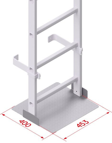 HYMER Basisplatte, Aluminium, Grundfläche: 400 x 453 mm, 0055667