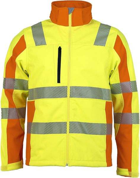 ASATEX Prevent® Trendline Softshelljacke, 2-farbig, 100% Polyester, Farbe: gelb/orange Größe: S, PTW-DS-S-79
