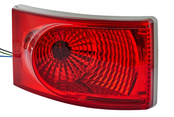 HELLA Heckleuchte, Glühlampe, 24/12V, Einbau/Schraubanschluss, Lichtscheibenfarbe: rot, Stecker: offene Kabelenden, links/rechts, 2SB 008 805-021