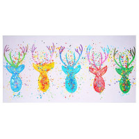 Produktbild von Mendler Ölgemälde Hirsche II, 100% handgemaltes Wandbild Gemälde XL, 140x70cm, 51281 Mendler Ölgemälde Hirsche II, 100% handgemaltes Wandbild Gemälde XL, 140x70cm, 51281