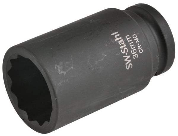 SW-Stahl IMPACT-Steckschlüsseleinsatz, 3/4", Zwölfkant, 36 mm, tief, 10186L-36