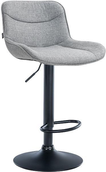 CLP Barhocker Vonore Stoff schwarz, grau, 323549, 4255716309565