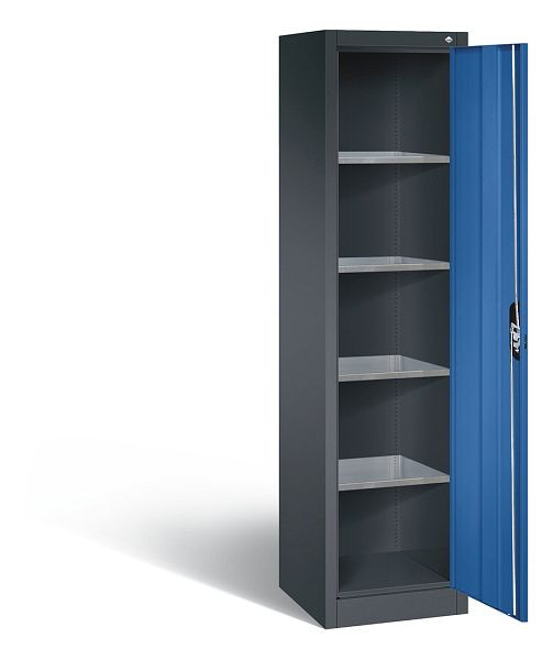 C+P Werkzeugschrank Acurado, H1950xB502xT500mm, Farbe: Schwarzgrau / Enzianblau, Muldengriff, 8901-00 S10269