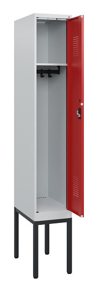 C+P Spind Evolo PLUS, Gestell, 1 Abteil, 1950x300x500mm, 7035/3000, Zylinderschloss, 0490305-10 S10024