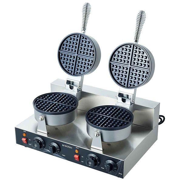 Vaiotec EASYLINE Elektro-Waffeleisen rund, doppelt, 10595