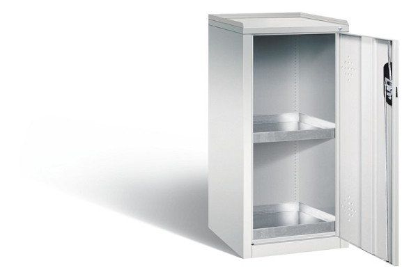C+P Umweltschrank Acurado, H1000xB502xT500mm, Farbe: Lichtgrau, Muldengriff, 8721-315 S10141
