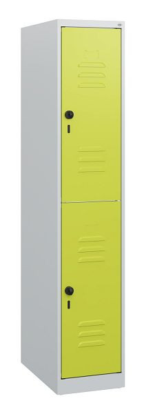 C+P Doppelstöckiger Spind Classic PLUS, 1530x300x500mm, 7035/0024, Drehriegel, 0803005-10 S10009