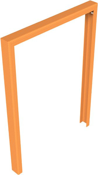 Schake Cortenstahl-Bügel aus 80x40x3mm U-Profilen mit gelaserten Logo zum Einbetonieren Breite: 800mm, Höhe: 1100mm, 4450_075